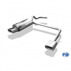 Fox Sportauspuff koncový tlumič výfuku s koncovkou 135x80 Typ 53 na obou stranách pro Volkswagen Polo 6N s motorem 1.0, 1.1, 1.3, 1.4, 1.4 TD, 1.6, 1.7 D, 1.9 D