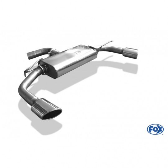 Fox Sportauspuff koncový tlumič výfuku s koncovkou 115x85 Typ 32 na obou stranách pro Volkswagen Scirocco 2008- s motorem 2.0 TDI, 2.0 TFSI