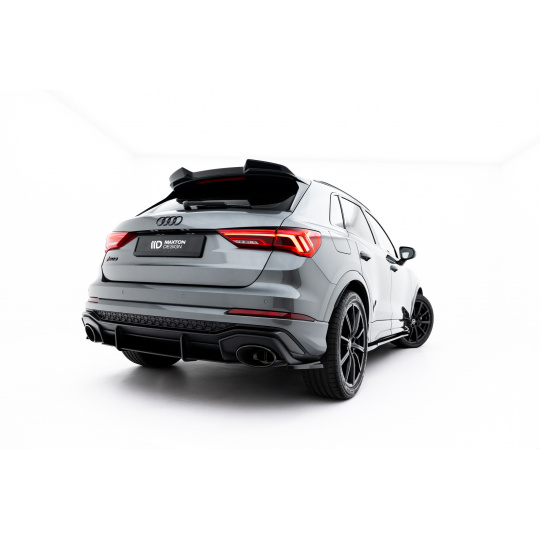 Maxton Design "Street Pro" difuzor zadního nárazníku pro Audi RSQ3 F3, černý lesklý plast ABS, Sportback / SUV, s červenou linkou Maxton Design "Street Pro" difuzor zadního nárazníku pro Audi RSQ3 F3, černý lesklý plast ABS, Sportback / SUV, s červenou linkou