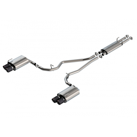 Borla Cat-Back výfukový systém "S-Type" pro Ford Explorer ST 3,0l V6 EcoBoost s automatickou převodovkou, AWD, 4-dvéř., r.v. 2020, typ koncovek: karbonové se světlými středy Borla Cat-Back výfukový systém "S-Type" pro Ford Explorer ST 3,0l V6 EcoBoost s automatickou převodovkou, AWD, 4-dvéř., r.v. 2020, typ koncovek: karbonové se světlými středy