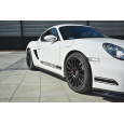 Maxton Design difuzory pod boční prahy pro Porsche Cayman Mk1, carbon-Look