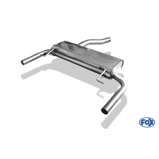 Fox Sportauspuff koncový tlumič výfuku s koncovkou 1x50 Typ 10 vyvedené do OEM koncovek pro Renault Clio III 2008- s motorem 2.0 16V