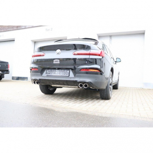 Fox Sportauspuff koncový tlumič výfuku s koncovkou 2x80 Typ 25 na obou stranách pro BMW X4 G02 2018- s motorem 2.0