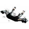Borla Cat-Back "S-Type" pro Chevrolet Corvette Stingray C8 6,2l V8 s automatickou převodovkou, RWD 2-dvéř., r.v. 2020-2021, typ koncovek: černé