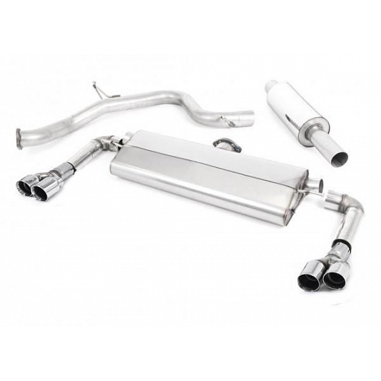 Milltek Sport výfukový systém cat-back Road+ pro Seat Leon Cupra 300 2.0 TSI (bez OPF/GPF) 2018-2019, GT-80 dvojité leštěné koncovky