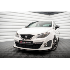 Maxton Design "Street Pro" spoiler pod přední nárazník pro Seat Ibiza Mk4, plast ABS bez povrchové úpravy, s červenou linkou, Sport Coupe