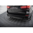 Maxton Design středový spoiler pod zadní nárazník s žebrováním pro BMW X5 F15, černý lesklý plast ABS, M-Pack