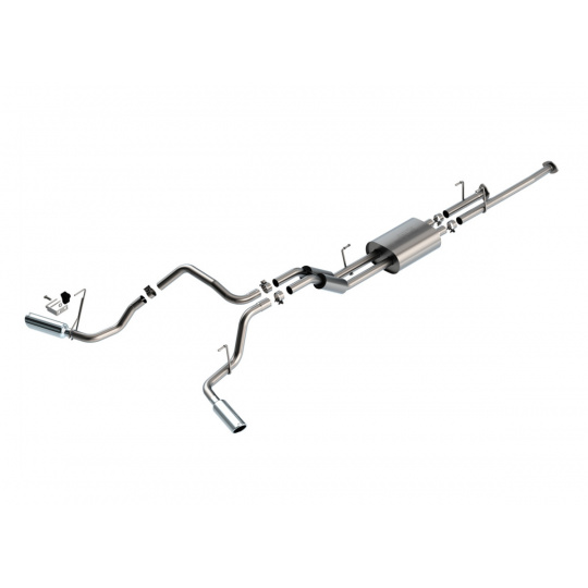Borla Cat-Back výfukový systém "S-Type" pro Toyota Tundra 4.6L / 5.7L V8 automat, 2WD/4WD r.v. 2009-2021, barva koncovek: chromové Borla Cat-Back výfukový systém "S-Type" pro Toyota Tundra 4.6L / 5.7L V8 automat, 2WD/4WD r.v. 2009-2021, barva koncovek: chromové