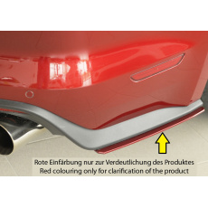 Rieger spoiler pod zadní nárazník na pravé straně pro Ford Mustang 6 LAE kabriolet, kupé před faceliftem r.v. 11/14-07/17, plast ABS bez povrchové úpravy