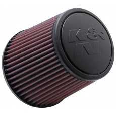 K&N univerzální kulatý zkosený filtr se vstupem 76 mm a výškou 152 mm, gumový vrchlík