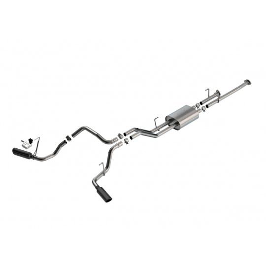 Borla Cat-Back výfukový systém "ATAK" pro Toyota Tundra 4.6L / 5.7L V8 automat, 2WD/4WD r.v. 2009-2021, barva koncovek: černé Borla Cat-Back výfukový systém "ATAK" pro Toyota Tundra 4.6L / 5.7L V8 automat, 2WD/4WD r.v. 2009-2021, barva koncovek: černé
