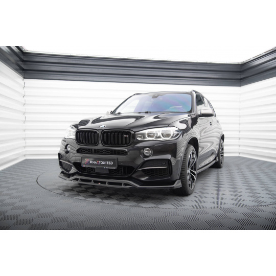 Maxton Design spoiler pod přední nárazník ver.3 pro BMW X5 F15, černý lesklý plast ABS, M-Pack