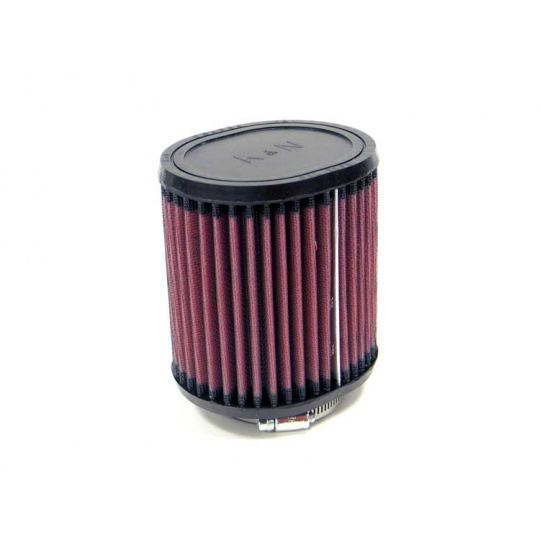 K&N univerzální oválný filtr se vstupem 62 mm a výškou 127 mm, gumový vrchlík