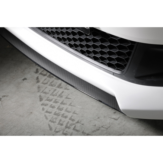 Rieger lipa pod přední nárazník Rieger pro Volkswagen Polo 6 GTI 3-dvéř., 5-dvéř. před faceliftem, 05/10-01/14, plast ABS s povrchovou úpravou Carbon-Look