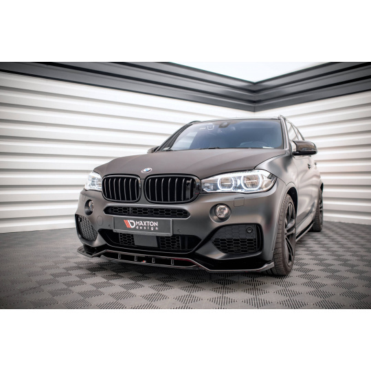 Maxton Design spoiler pod přední nárazník ver.2 pro BMW X5 F15, černý lesklý plast ABS, M-Pack
