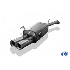 Fox Sportauspuff koncový tlumič výfuku s koncovkou 2x80 Typ 13 pro Opel Astra G s motorem 1.4, 1.6, 1.7 TD, 1.7 TDI, 1.8, 2.0, 2.0 DI, 2.0 TD, 2.2, 2.2 DTi, model CC