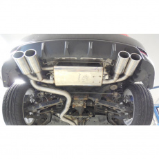 Fox Sportauspuff koncový tlumič výfuku s koncovkou 2x100 Typ 16 na obou stranách pro Subaru Impreza GHD s motorem 2.0 D