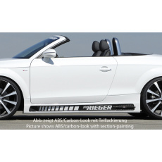 Rieger boční práh mont. strana levá pro Audi TT 8J kupé, roadster, r.v. 09/06-, plast ABS s povrchovou úpravou Carbon-Look
