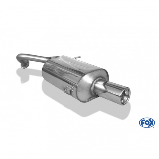 Fox Sportauspuff koncový tlumič výfuku s koncovkou 1x80 Typ 13 pro Nissan Micra K11 s motorem 1.0, 1.3