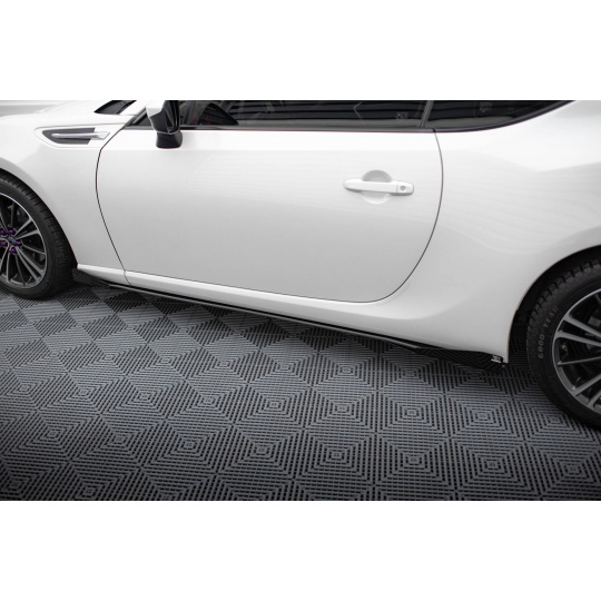 Maxton Design křidélka bočních difuzorů pro Subaru BRZ Mk1, Mk1 Facelift, černý lesklý plast ABS