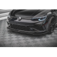 Maxton Design spoiler pod přední nárazník ver.3 pro Volkswagen Golf R Mk8, černý lesklý plast ABS