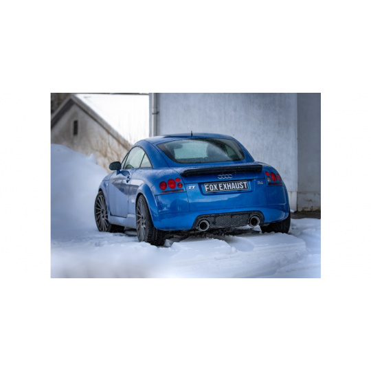 Fox Sportauspuff koncový tlumič výfuku s koncovkou 1x114 Typ 25 na obou stranách pro Audi TT 8N s motorem 3.2 V6, Quattro