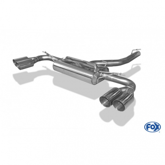 Fox Sportauspuff koncový tlumič výfuku s koncovkou 2x90 Typ 14 na obou stranách pro BMW X3 F25 2010- s motorem 1.6, 2.0, 2.0 D, 3.0, 3.0 d