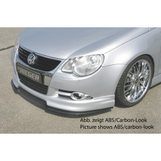Rieger lipa pod přední nárazník Rieger pro Volkswagen Eos 1F kabriolet před faceliftem, 04/06/-11/10, plast ABS bez povrchové úpravy, "bended version"