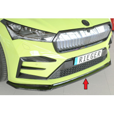 Rieger lipa pod přední nárazník pro Škoda Enyaq iV RS SUV (5AZ), 07/21-, plast ABS lakovaný do černé lesklé barvy Rieger lipa pod přední nárazník pro Škoda Enyaq iV RS SUV (5AZ), 07/21-, plast ABS lakovaný do černé lesklé barvy