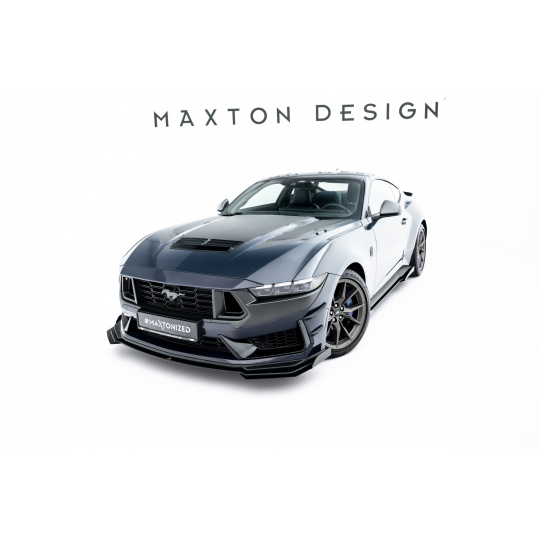 Maxton Design "Street Pro" spoiler pod přední nárazník s křidélky pro Ford Mustang Mk7 Dark Horse, plast ABS bez povrchové úpravy