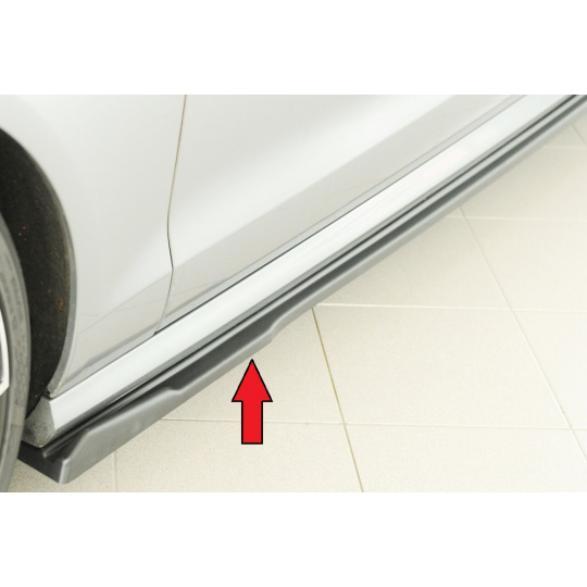 Rieger spoiler pod boční práh mont. strana pro Audi A6 4G, C7 sedan, r.v. 11/10-08/14, plast ABS bez povrchové úpravy