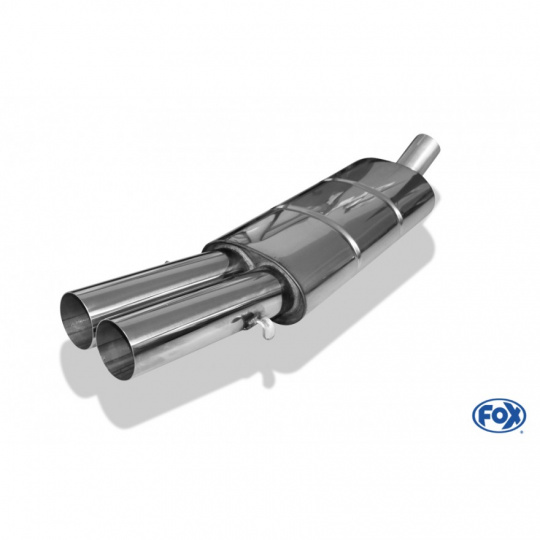Fox Sportauspuff koncový tlumič výfuku s koncovkou 2x76 Typ 10 pro Audi 80 89 s motorem 1.6, 1.6 D/TD, 1.8, 1.9 TD, 2.0, 2.0 16V, 2.3, 2.6, 2.8