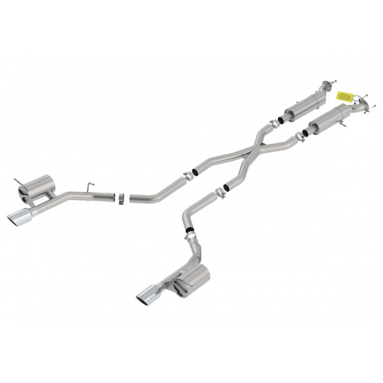 Borla Cat-Back výfukový systém "S-Type" pro Dodge Durango SRT 6,4l s automatickou převodovkou, AWD, 4-dvéř., r.v. 2018-2020, typ koncovek: chromové Borla Cat-Back výfukový systém "S-Type" pro Dodge Durango SRT 6,4l s automatickou převodovkou, AWD, 4-dvéř., r.v. 2018-2020, typ koncovek: chromové