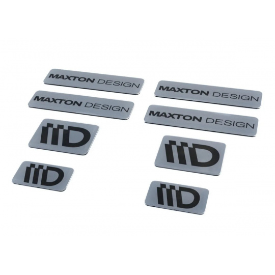 Maxton Design sada 3D samolepek 8 ks, barva: šedá / černá