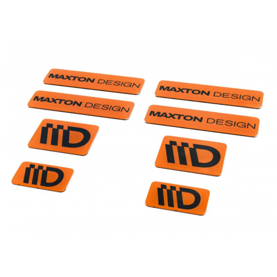Maxton Design sada 3D samolepek 8 ks, barva: oranžová / černá