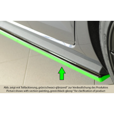 Rieger spoiler pod boční práh mont. strana levá pro Volkswagen Polo AW 5-dvéř., 06/21-, plast ABS lakovaný do černé lesklé barvy