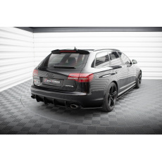 Maxton Design "Street Pro" boční difuzory pod zadní nárazník pro Audi RS6 C6, plast ABS bez povrchové úpravy, s červenou linkou