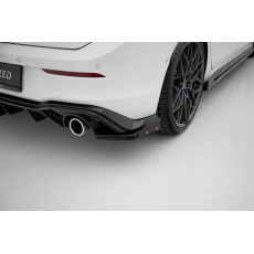 Maxton Design boční difuzory pod zadní nárazník s křidélky ver.2 pro Volkswagen Golf GTI Mk8, Mk8 Facelift, černý lesklý plast ABS