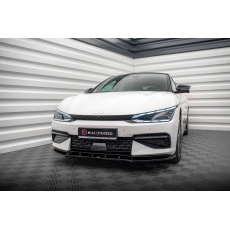 Maxton Design spoiler pod přední nárazník ver.2 pro Kia EV6 Mk1 GT-Line, černý lesklý plast ABS