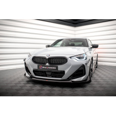 Maxton Design spoiler pod přední nárazník ver.3 pro BMW řada 2 G42 M240i, G42 M-Pack, černý lesklý plast ABS