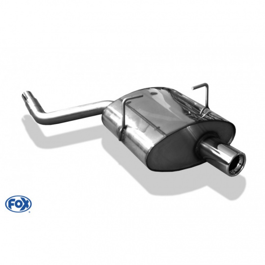 Fox Sportauspuff koncový tlumič výfuku s koncovkou 1x80 Typ 13 pro Mini One s motorem 1.3, 1.6