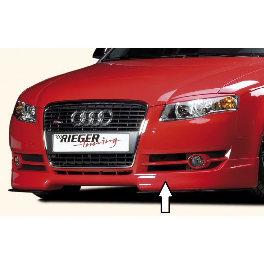 Rieger spoiler pod přední nárazník pro Audi A4 8E, 8H avant, kabriolet, sedan po faceliftu, r.v. 01/06-, 11/04-, plast ABS bez povrchové úpravy