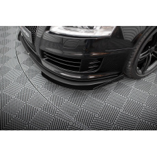 Maxton Design rohové spoilery pod přední nárazník pro Audi RS6 C6, černý lesklý plast ABS