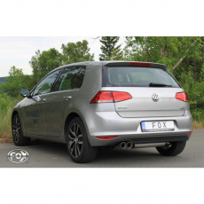 Fox Sportauspuff koncový tlumič výfuku s koncovkou 2x80 Typ 25 pro Volkswagen Golf VII 2012- s motorem 1.2, 1.4, 1.6, 1.6 TDI, 2.0 TDI