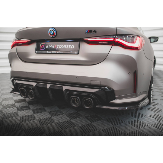 Maxton Design boční difuzory pod zadní nárazník pro BMW M4 G82, materiál pravý karbon