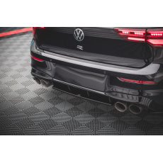 Maxton Design středový spoiler pod zadní nárazník pro Volkswagen Golf R Mk8, černý lesklý plast ABS