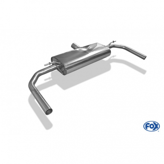 Fox Sportauspuff koncový tlumič výfuku pro modely A45 AMG nebo s AMG paketem s koncovkou vyvedeno do OEM koncovek pro Mercedes CLA 2012- s motorem 2.0
