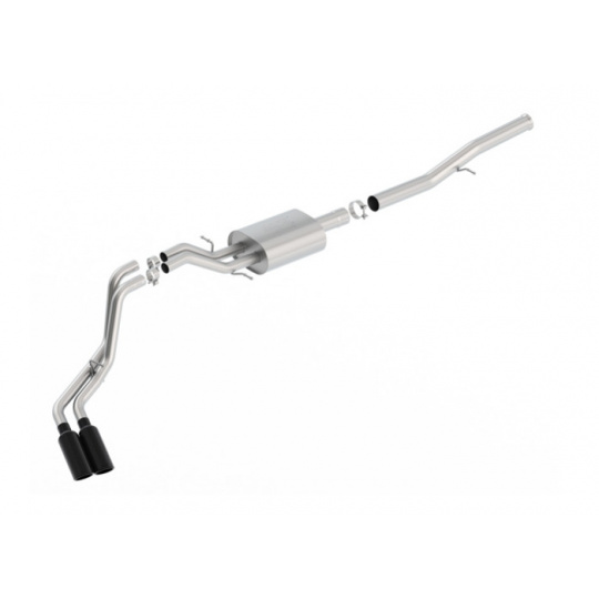 Borla Cat-Back výfukový systém "ATAK" typ 18 pro GMC Sierra 1500 6,2l EC/SB 78,7", CC/SHB 69,3", WB 143,5", r.v. od 14-18, typ koncovek: černé Borla Cat-Back výfukový systém "ATAK" typ 18 pro GMC Sierra 1500 6,2l EC/SB 78,7", CC/SHB 69,3", WB 143,5", r.v. od 14-18, typ koncovek: černé