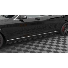 Maxton Design difuzory pod boční prahy pro Mercedes třída S W222 Standard, černý lesklý plast ABS, Long, Long Facelift