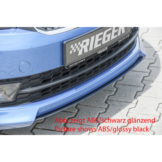 Rieger lipa pod přední nárazník Rieger pro Škoda Rapid NH notchback, spaceback vč. faceliftu, 05/17-, 07/12-04/17, plast ABS s povrchovou úpravou Carbon-Look